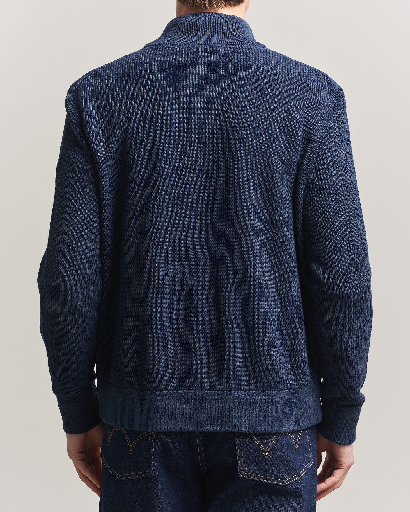 Herr | Tröjor | Polo Ralph Lauren | Linen Full Zip Sweater Navy