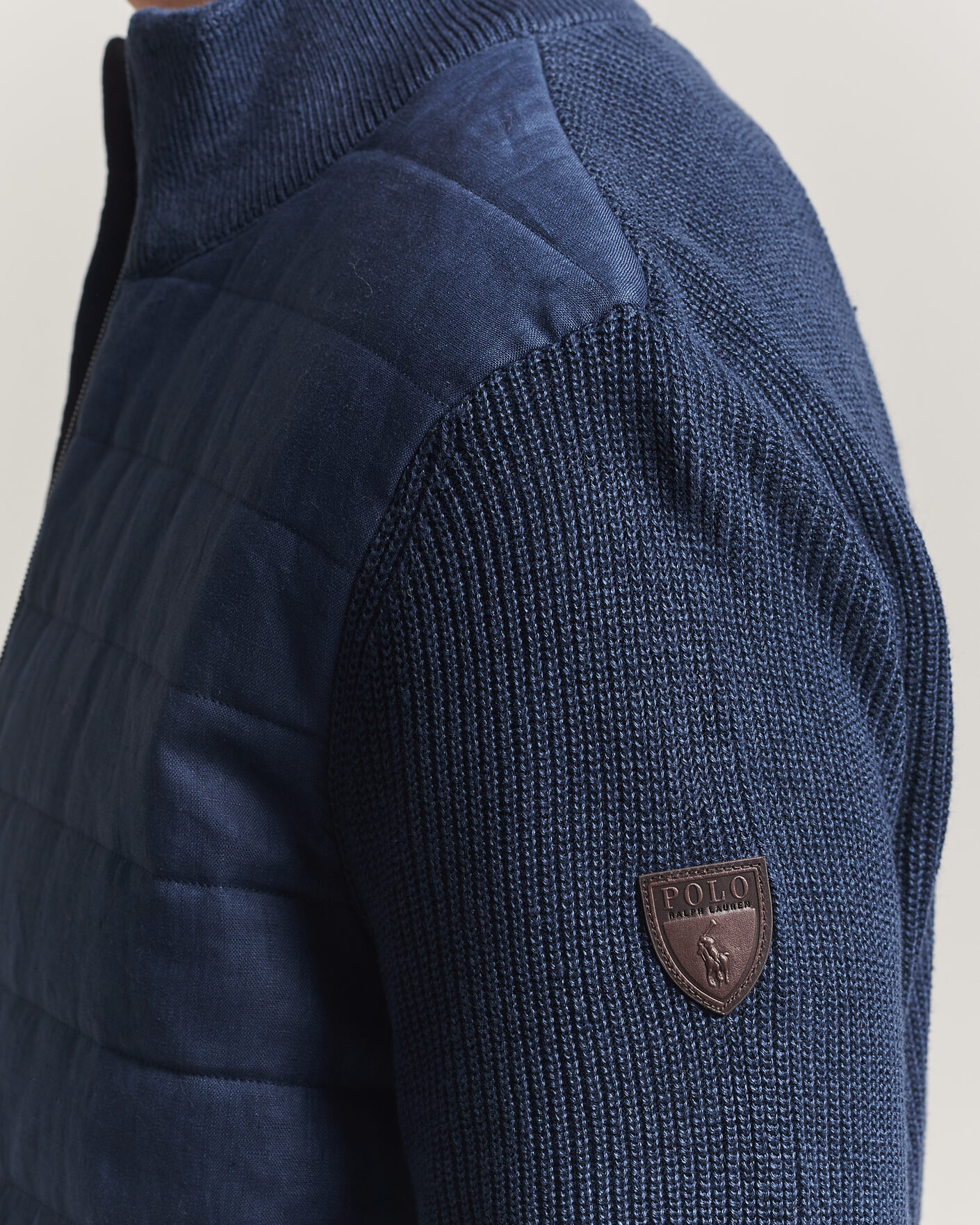 Herr | Tröjor | Polo Ralph Lauren | Linen Full Zip Sweater Navy