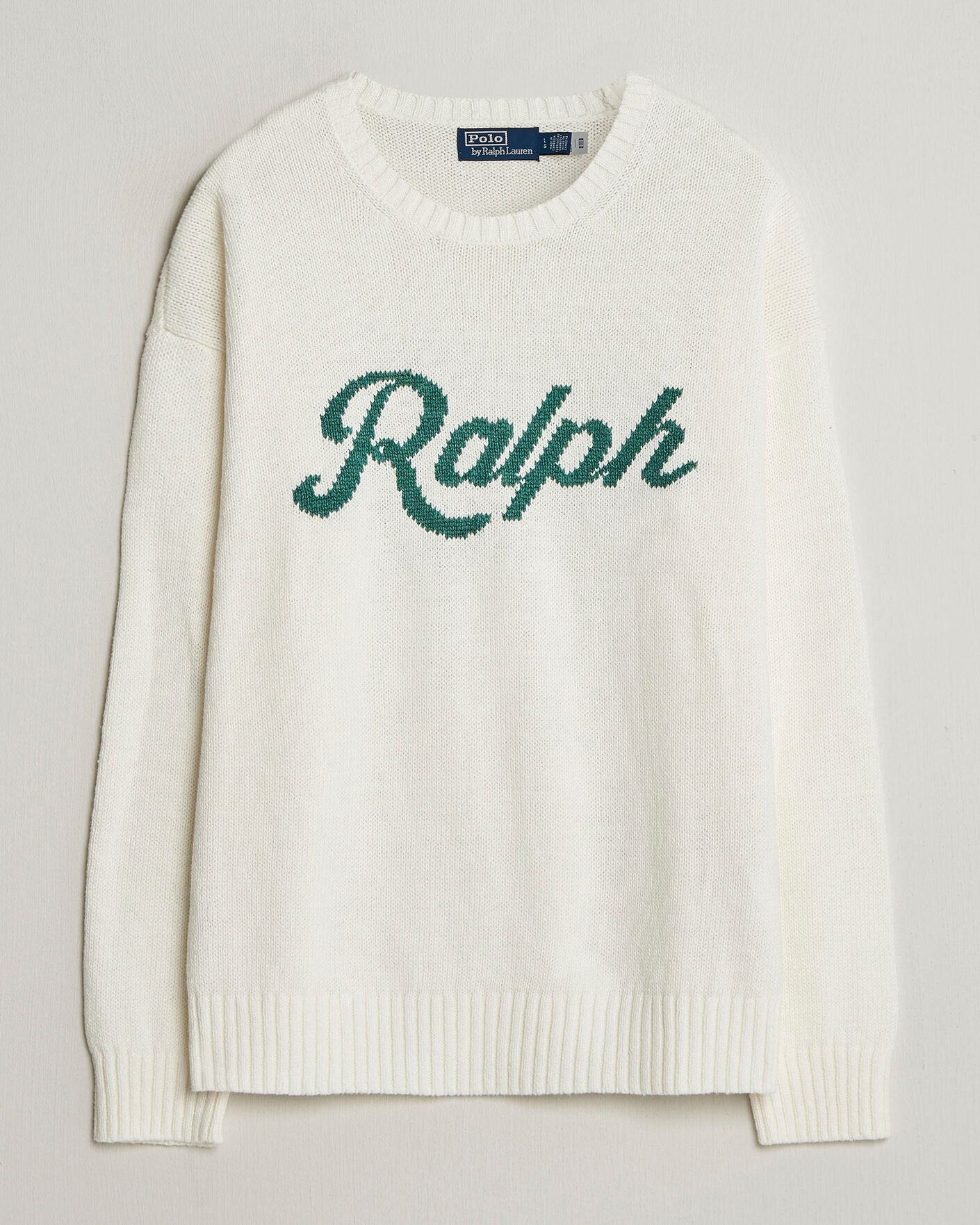 Herr | Tröjor | Polo Ralph Lauren | Linen Blend Sweater Deckwash White