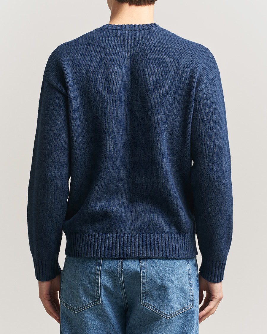 Herr | Tröjor | Polo Ralph Lauren | Linen Blend Sweater Dark Cobalt