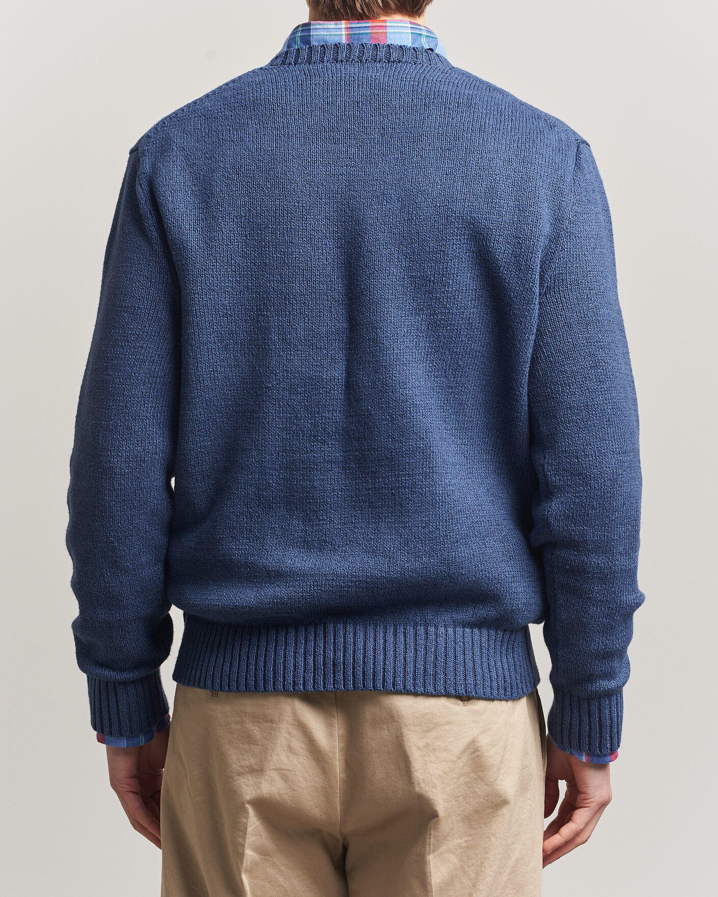 Herr | Tröjor | Polo Ralph Lauren | Cotton Linen Bear Sweater Light Navy