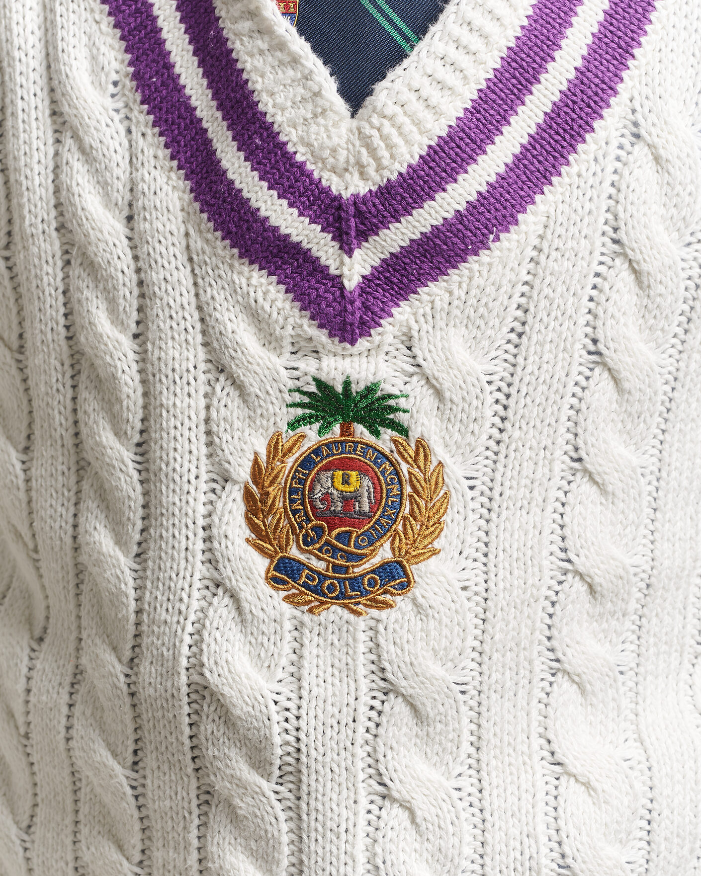 Herr | Tröjor | Polo Ralph Lauren | Cotton Linen Blend Sweater Cream Combo