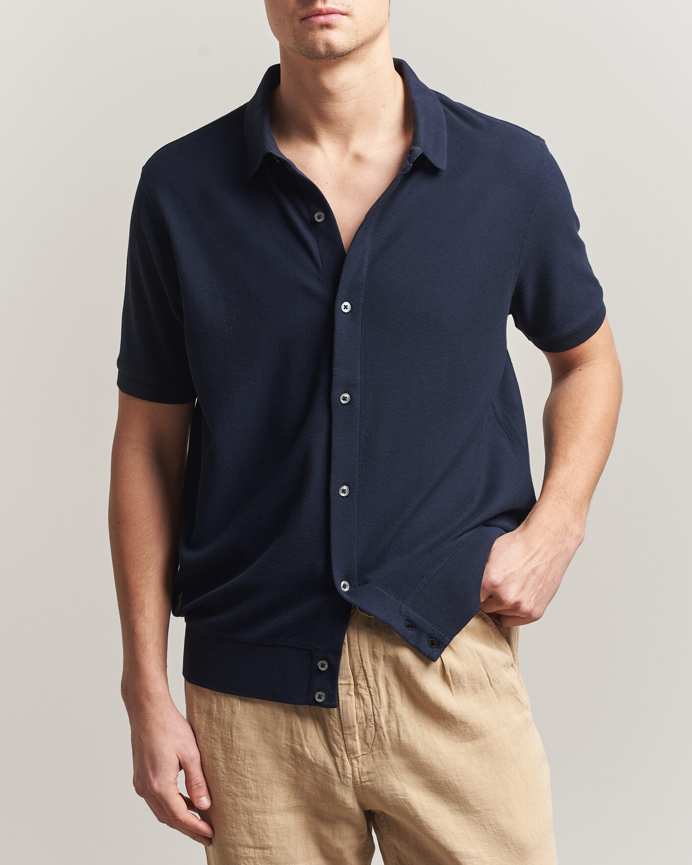 Herr | Pikéer | Polo Ralph Lauren | Cotton Knitted Polo Aviator Navy