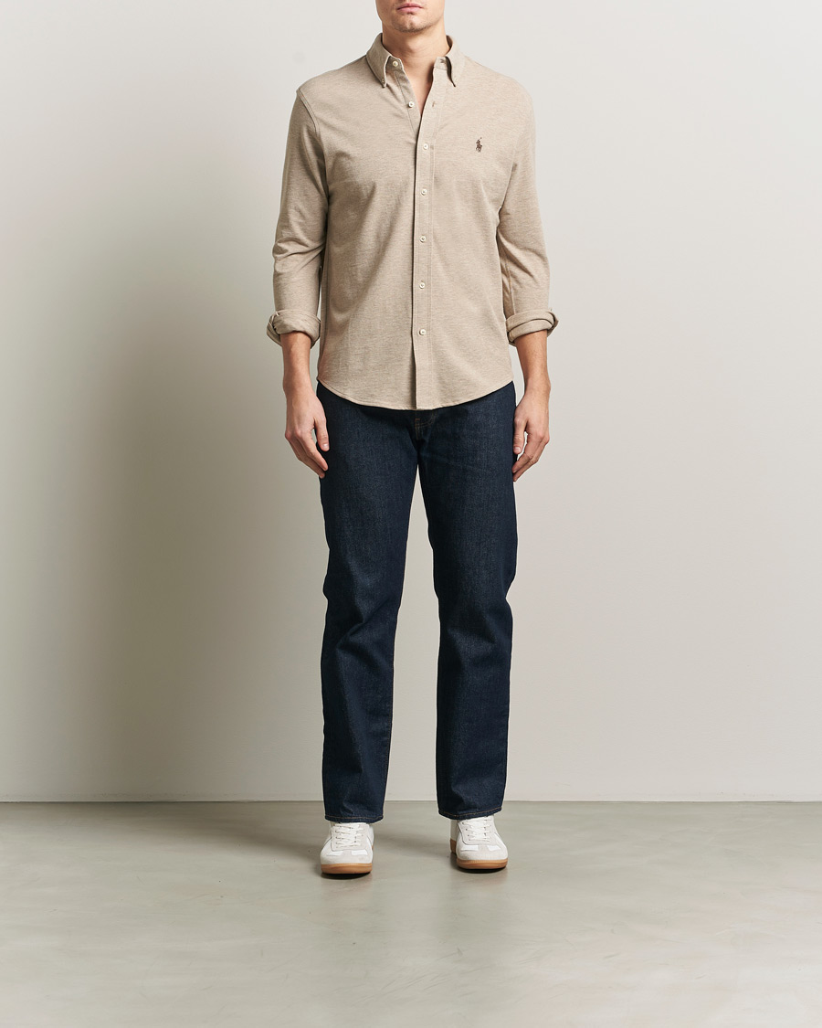 Herr | Skjortor | Polo Ralph Lauren | Featherweight Mesh Shirt Tuscan Beige