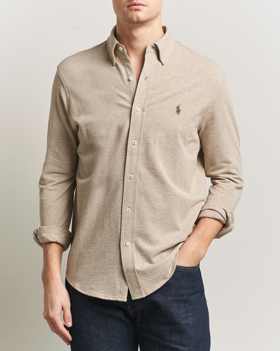 Herr | Skjortor | Polo Ralph Lauren | Featherweight Mesh Shirt Tuscan Beige