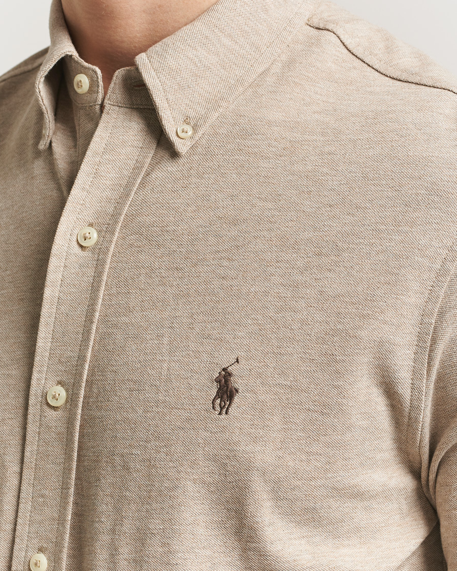 Herr | Skjortor | Polo Ralph Lauren | Featherweight Mesh Shirt Tuscan Beige