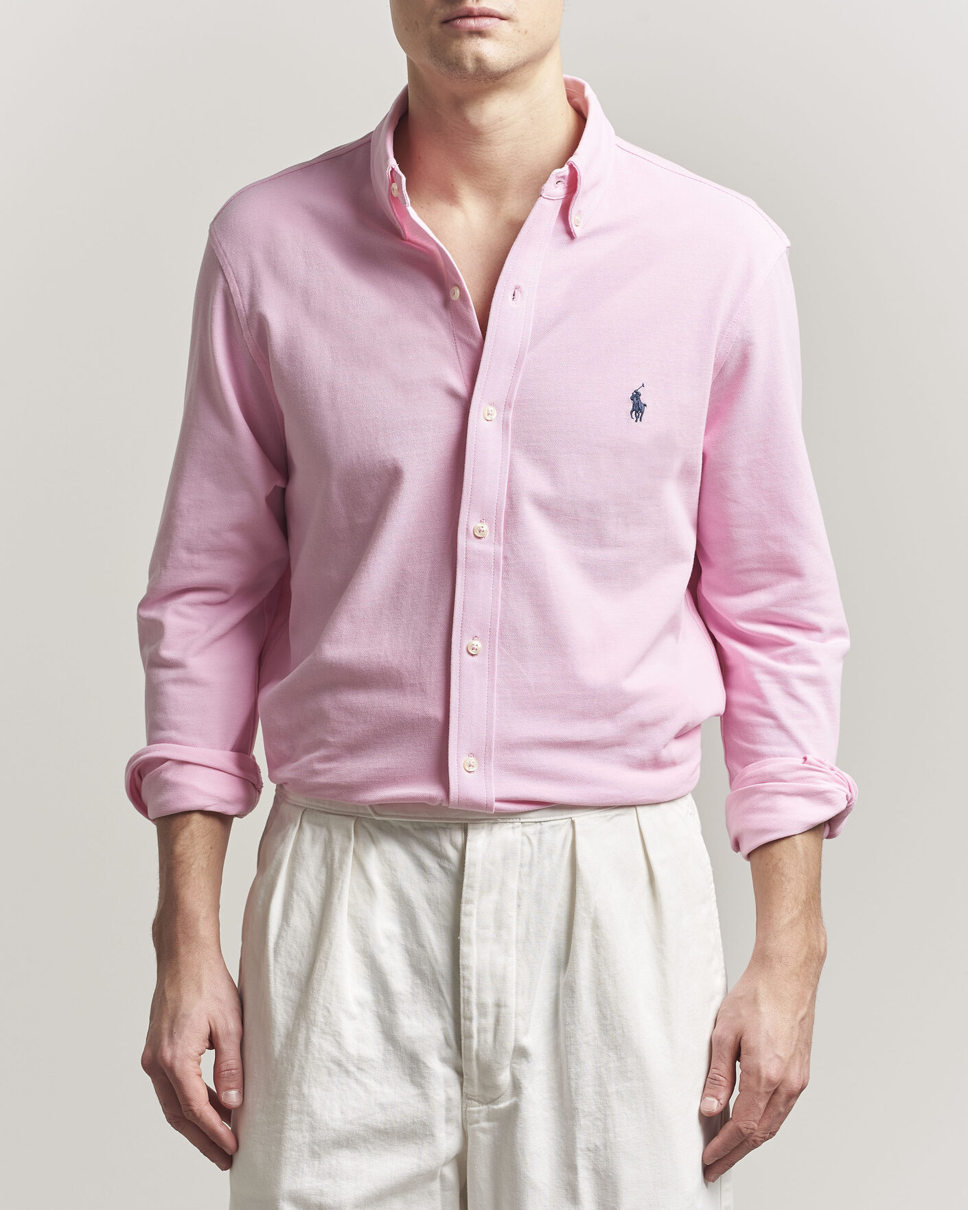 Herr | Skjortor | Polo Ralph Lauren | Featherweight Mesh Shirt Carmel Pink