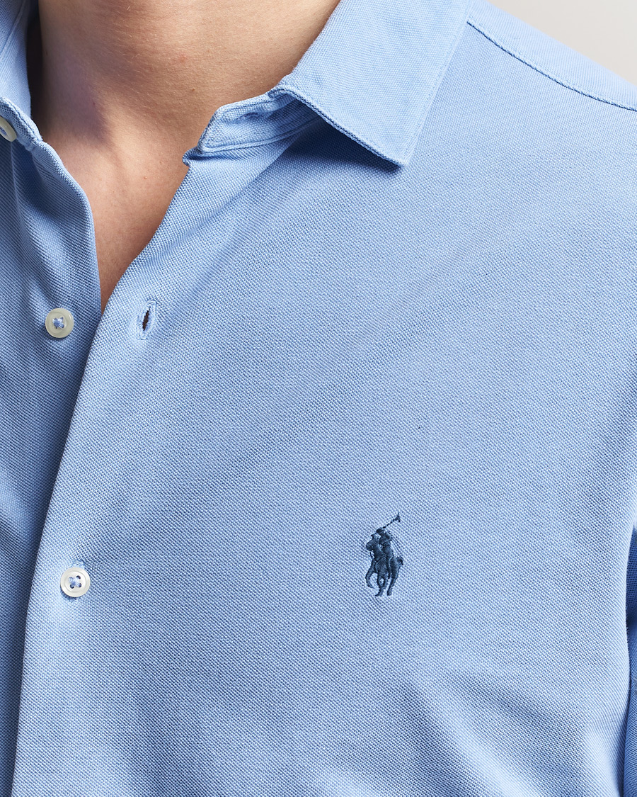 Herr | Skjortor | Polo Ralph Lauren | Featherweight Knitted Shirt Canvas Blue