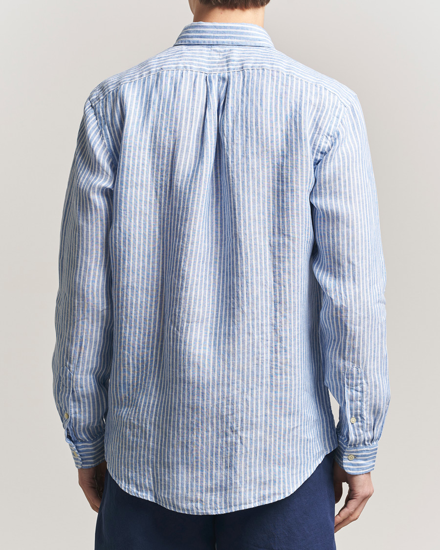 Herr | Skjortor | Polo Ralph Lauren | Custom Fit Linen Shirt Blue/White