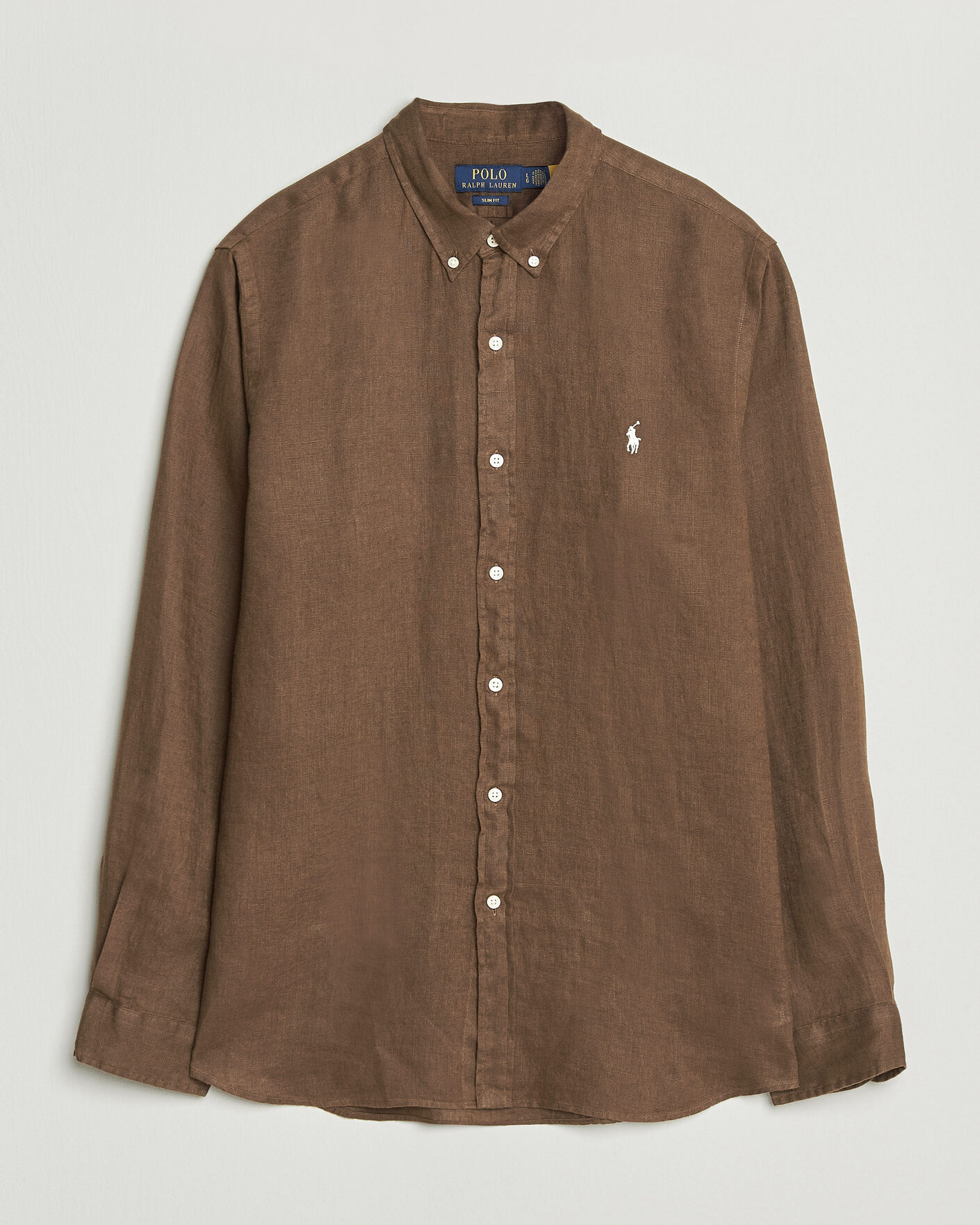 Herr | Skjortor | Polo Ralph Lauren | Slim Fit Linen Shirt Chestnut