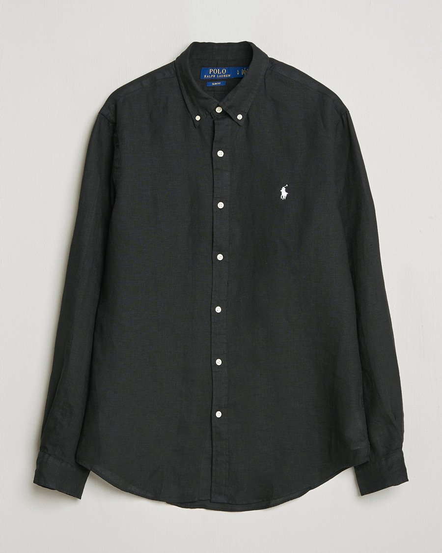 Herr | Skjortor | Polo Ralph Lauren | Slim Fit Linen Shirt Polo Black
