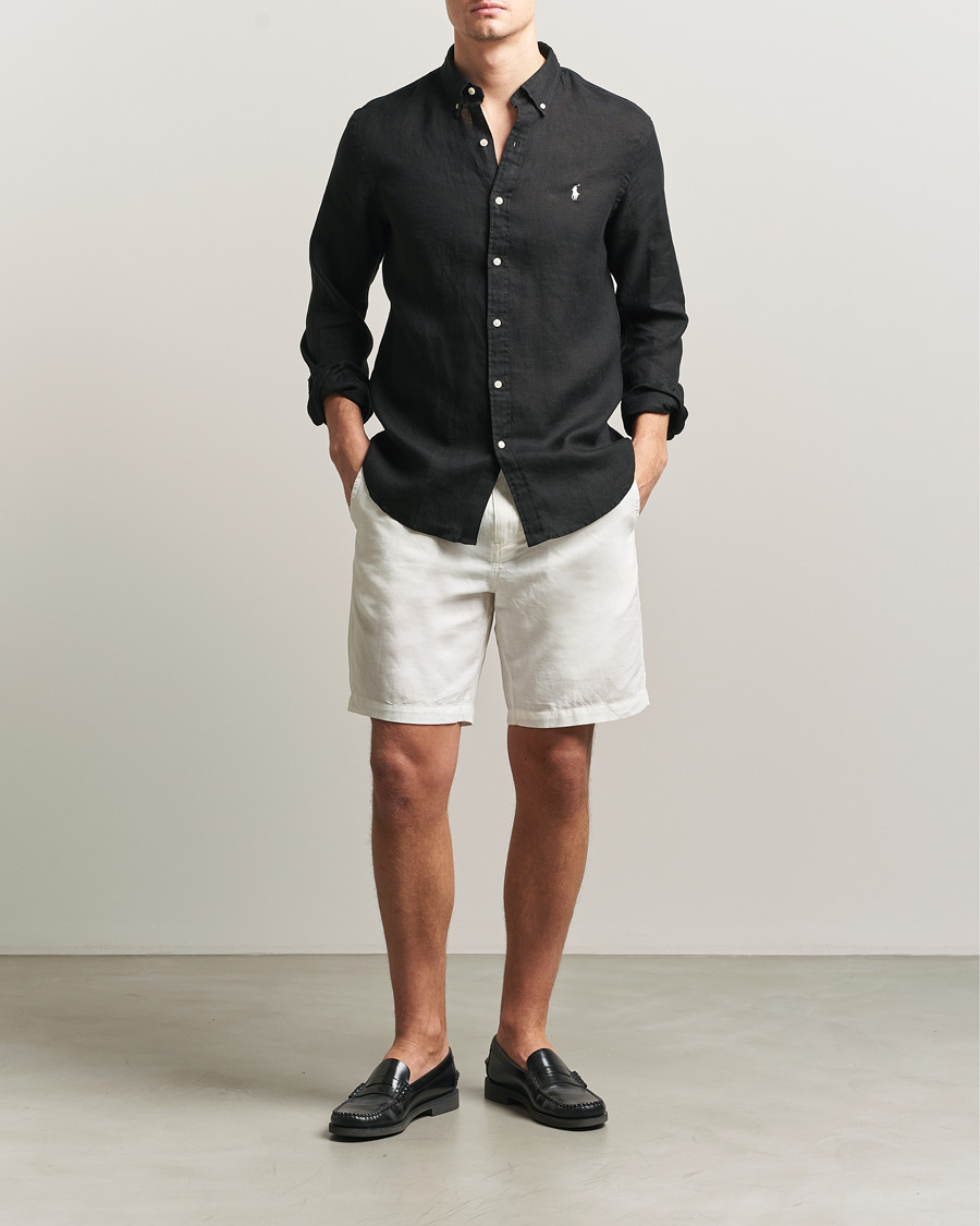 Herr | Skjortor | Polo Ralph Lauren | Slim Fit Linen Shirt Polo Black