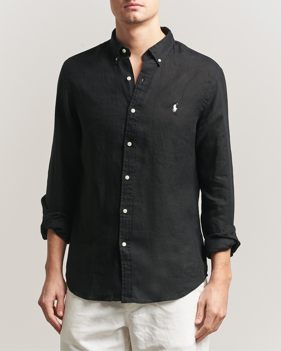 Herr | Skjortor | Polo Ralph Lauren | Slim Fit Linen Shirt Polo Black