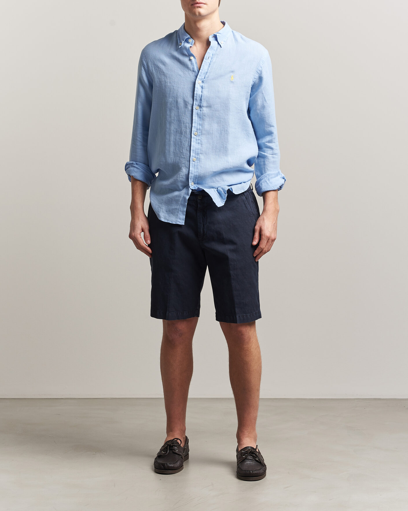 Herr | Skjortor | Polo Ralph Lauren | Slim Fit Linen Shirt Austin Blue