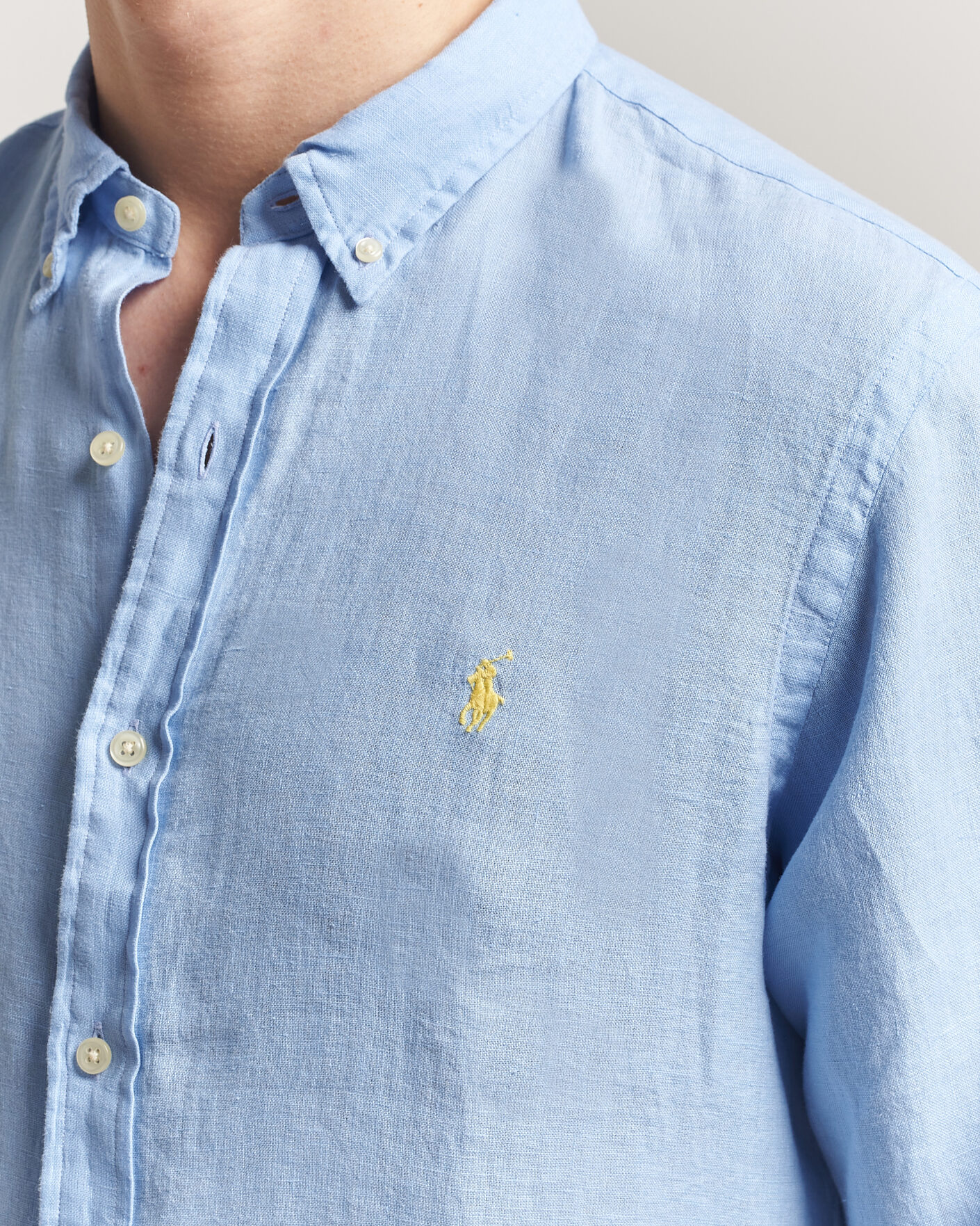 Herr | Skjortor | Polo Ralph Lauren | Slim Fit Linen Shirt Austin Blue