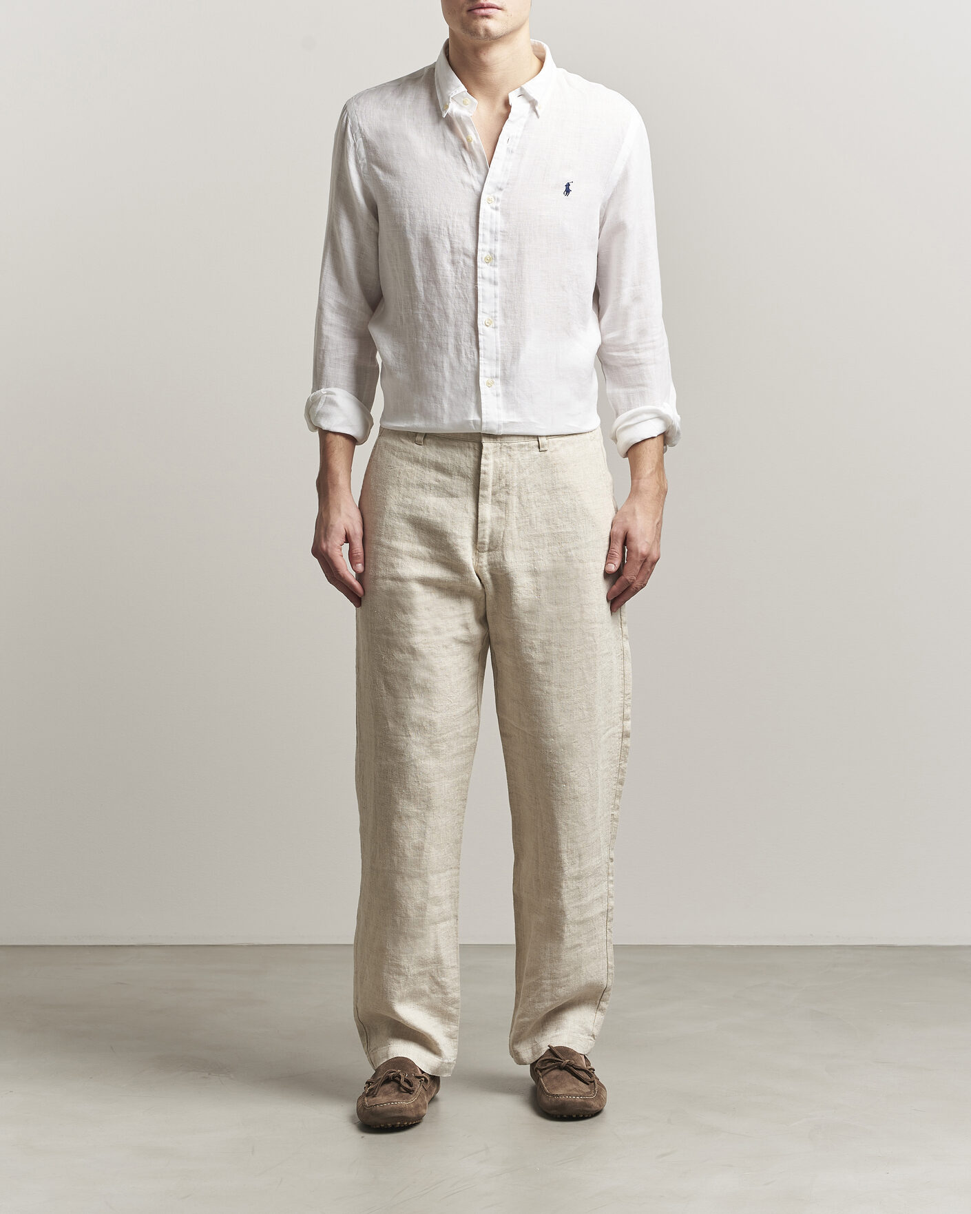 Herr | Skjortor | Polo Ralph Lauren | Slim Fit Linen Shirt White