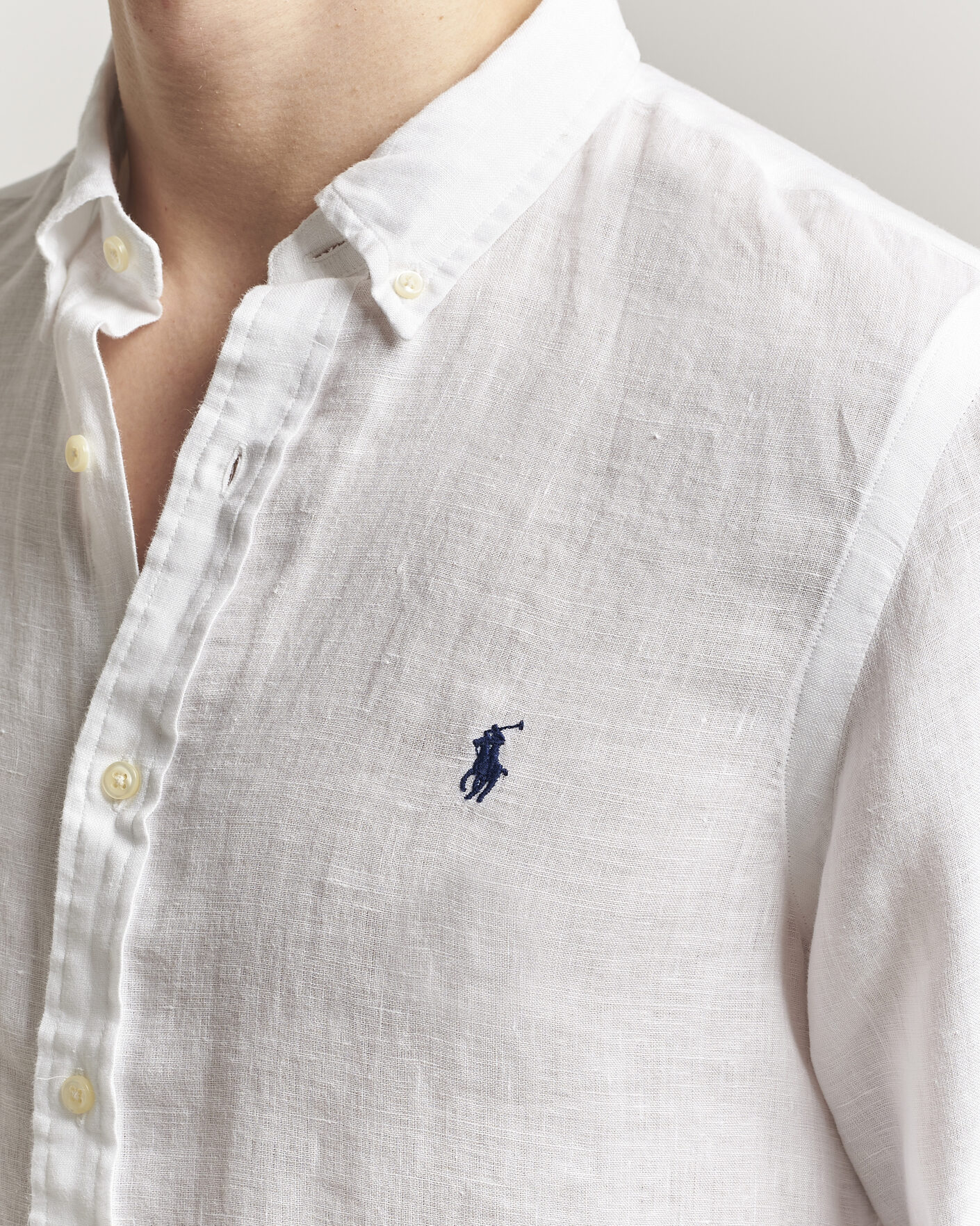 Herr | Skjortor | Polo Ralph Lauren | Slim Fit Linen Shirt White