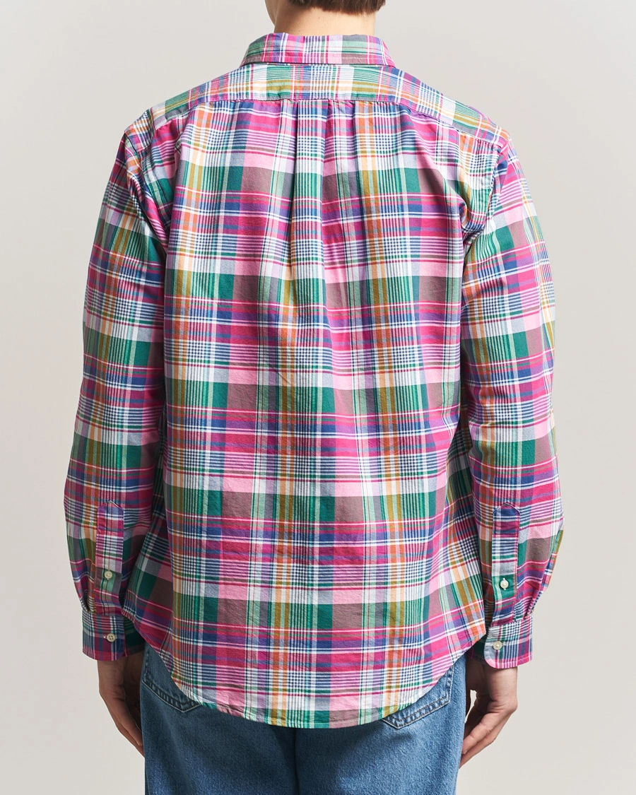 Herr | Skjortor | Polo Ralph Lauren | Custom Fit Checked Oxford Shirt Pink/Blue Multi