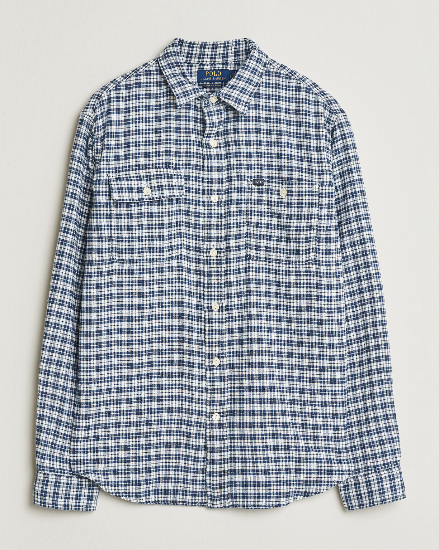Herr | Skjortor | Polo Ralph Lauren | Double Faced Oxford Shirt Dark Indigo Cream