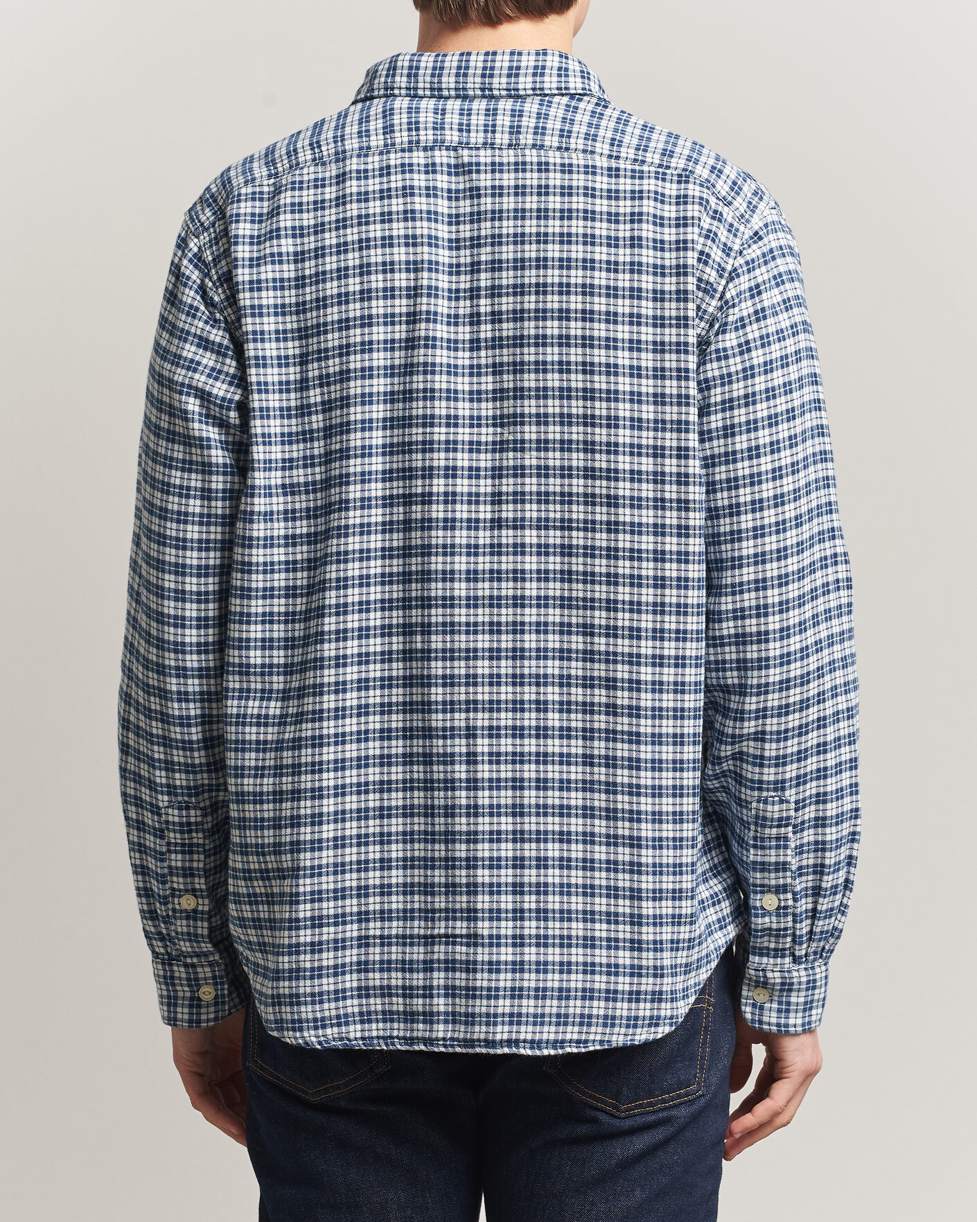 Herr | Skjortor | Polo Ralph Lauren | Double Faced Oxford Shirt Dark Indigo Cream