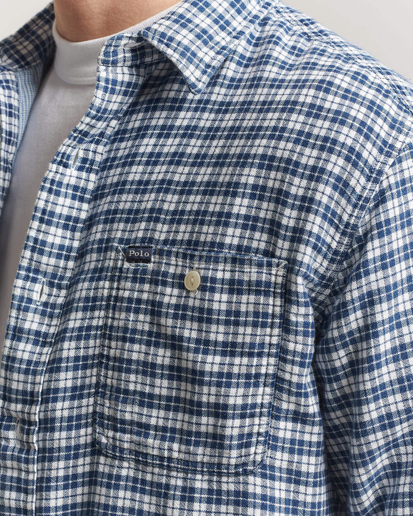 Herr | Skjortor | Polo Ralph Lauren | Double Faced Oxford Shirt Dark Indigo Cream
