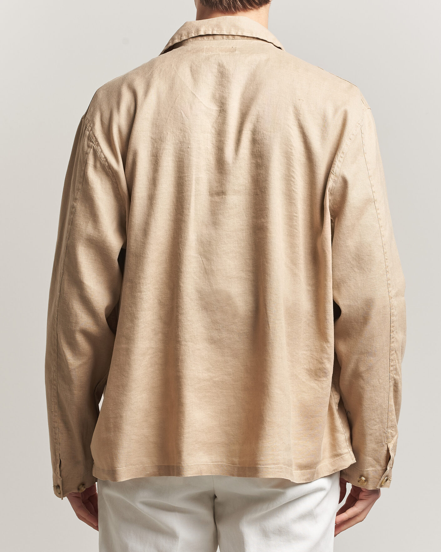 Herr | Skjortor | Polo Ralph Lauren | Stretch Linen Overshirt Coastal Beige