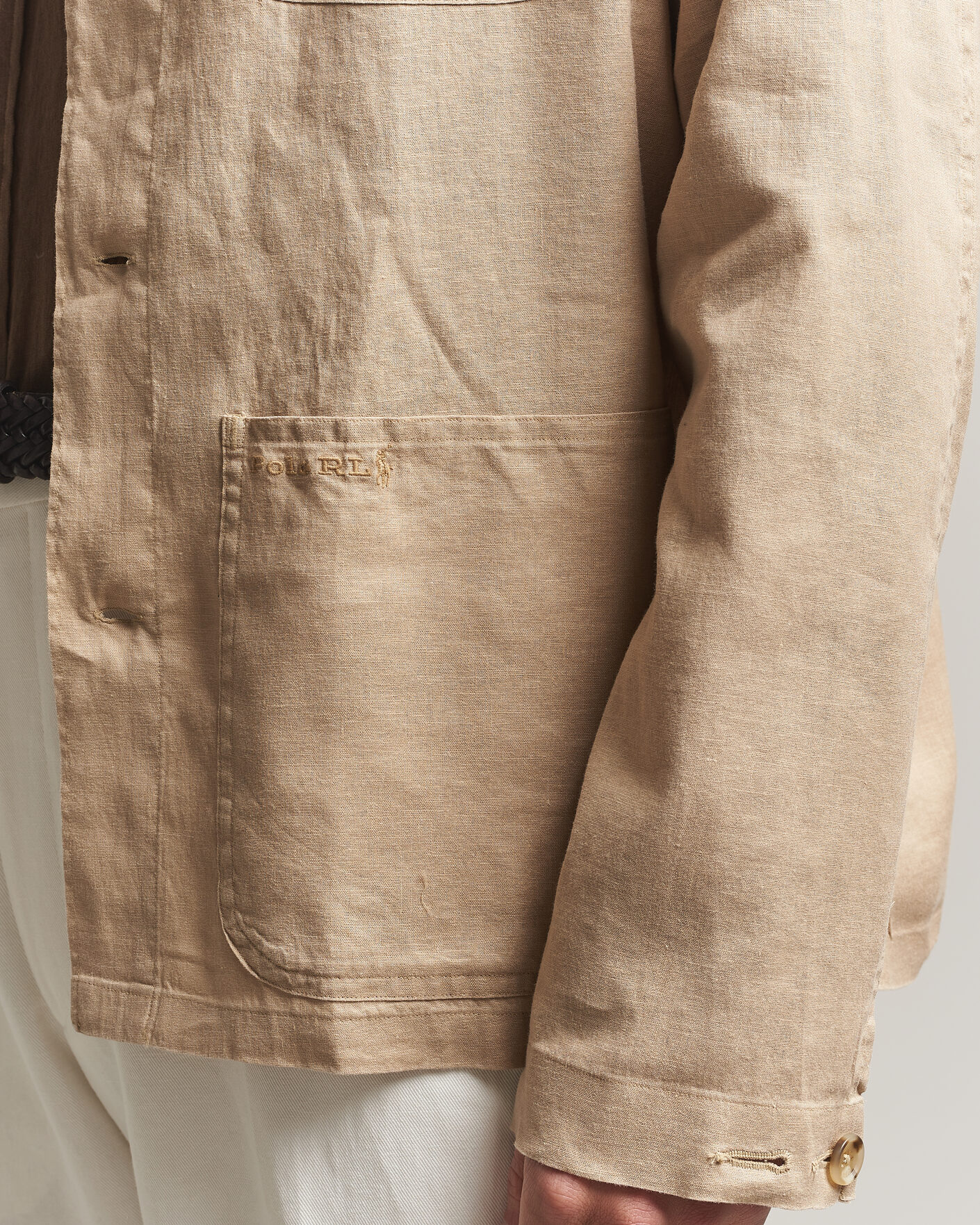 Herr | Skjortor | Polo Ralph Lauren | Stretch Linen Overshirt Coastal Beige