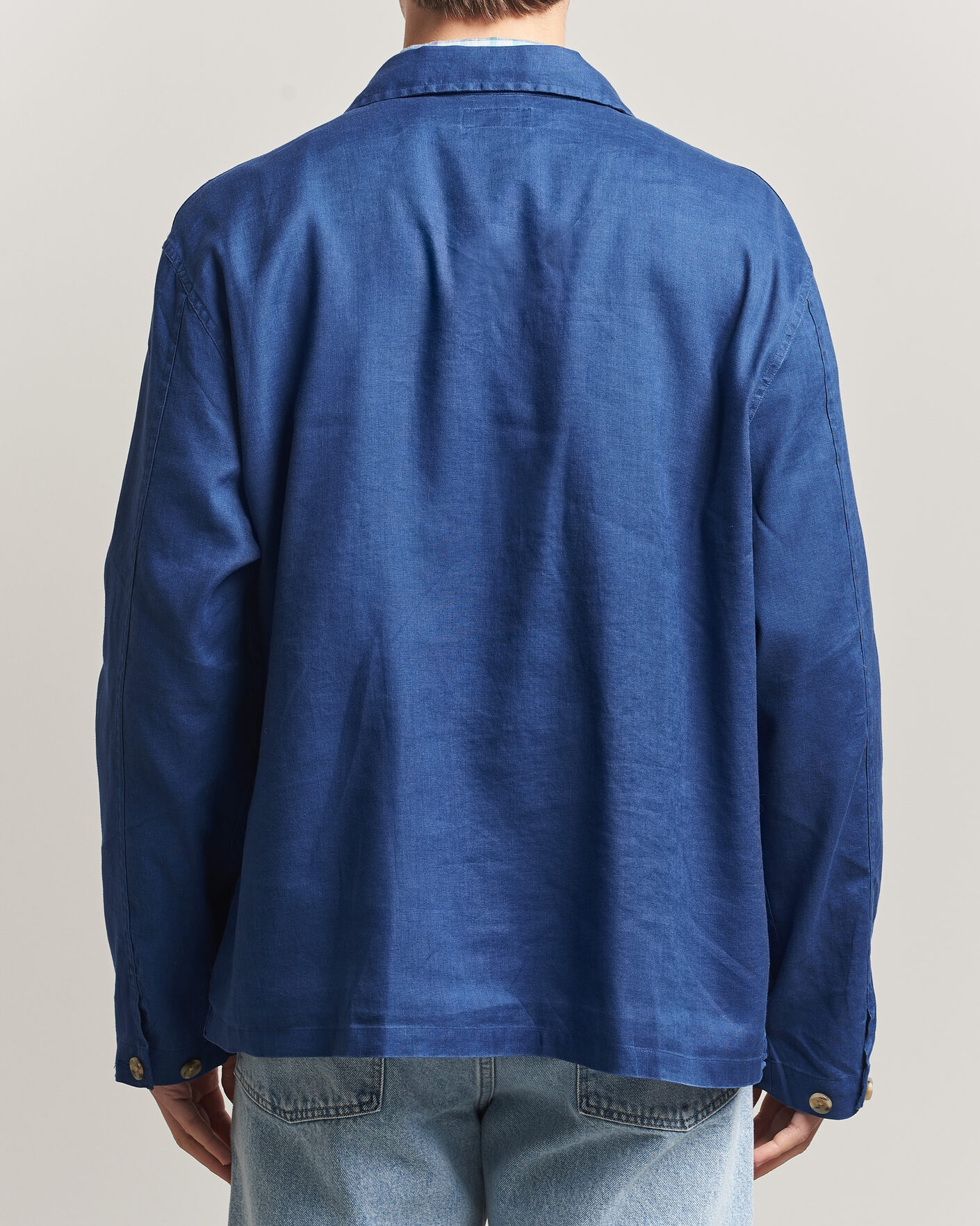 Herr | Skjortor | Polo Ralph Lauren | Stretch Linen Overshirt Annapolis Blue