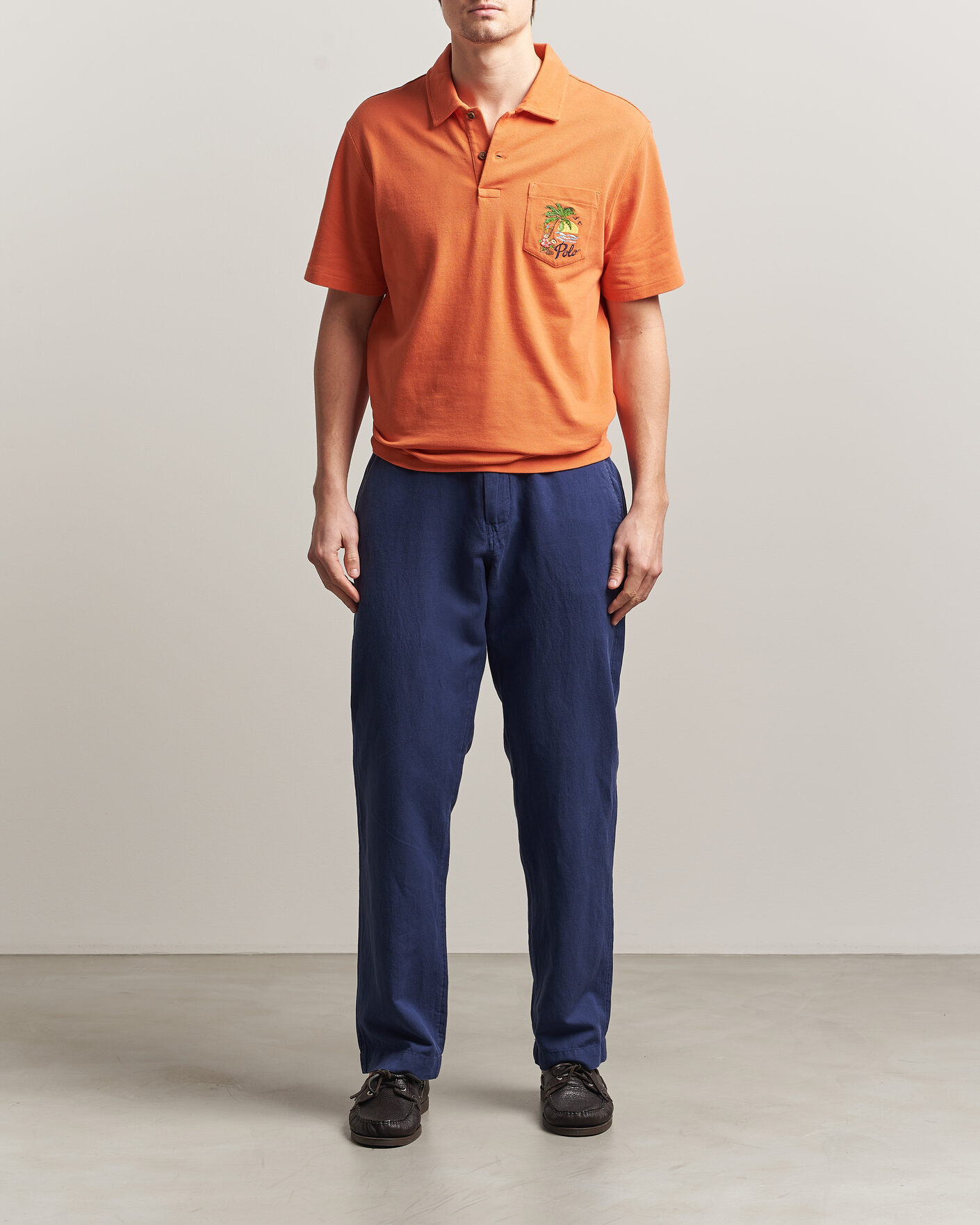 Herr | Byxor | Polo Ralph Lauren | Linen Cotton Pants New Classic Navy