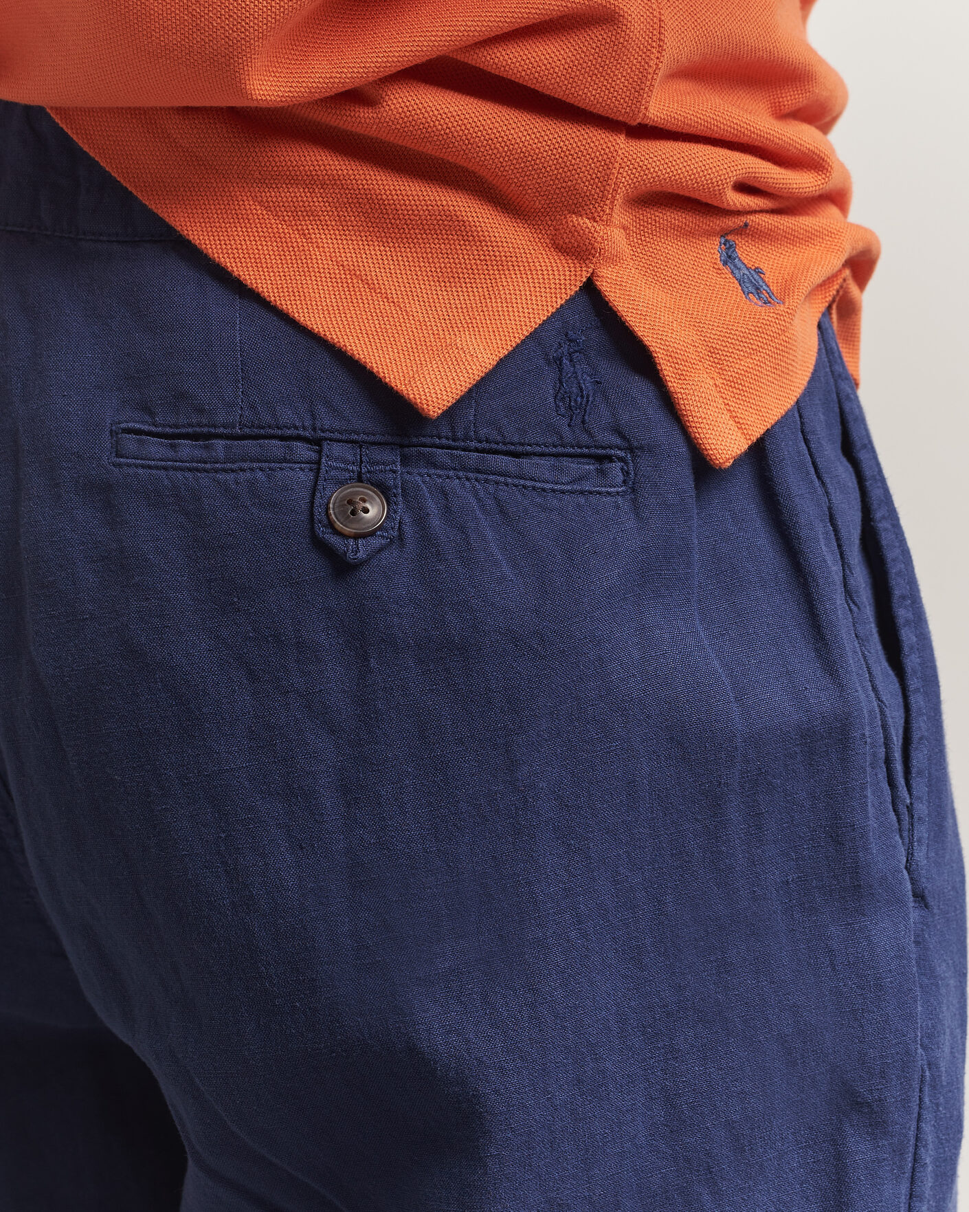 Herr | Byxor | Polo Ralph Lauren | Linen Cotton Pants New Classic Navy