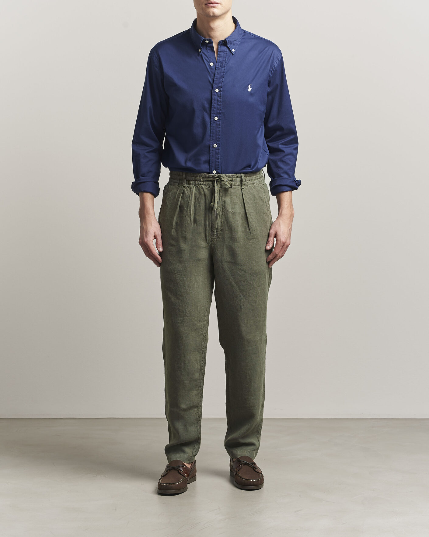 Herr | Byxor | Polo Ralph Lauren | Prepster Linen Trousers New Olive