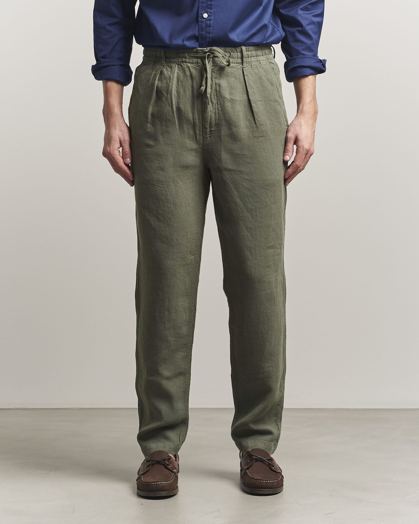Herr | Byxor | Polo Ralph Lauren | Prepster Linen Trousers New Olive