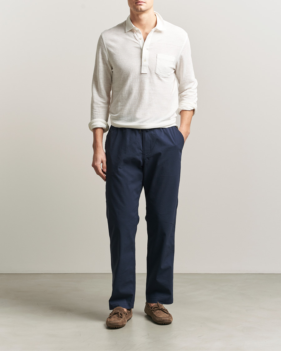 Herr | Byxor | Polo Ralph Lauren | Seersucker Pants Newport Navy