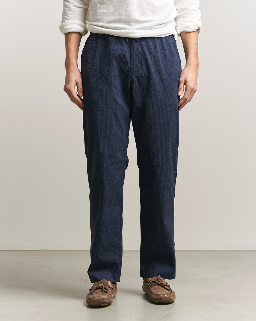 Herr | Byxor | Polo Ralph Lauren | Seersucker Pants Newport Navy