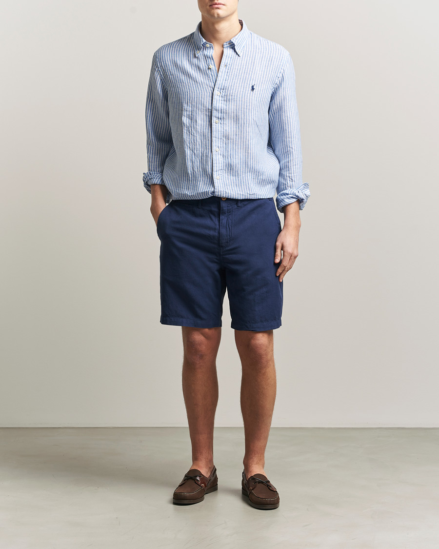 Herr | Shorts | Polo Ralph Lauren | Cotton/Linen Shorts Spring Navy