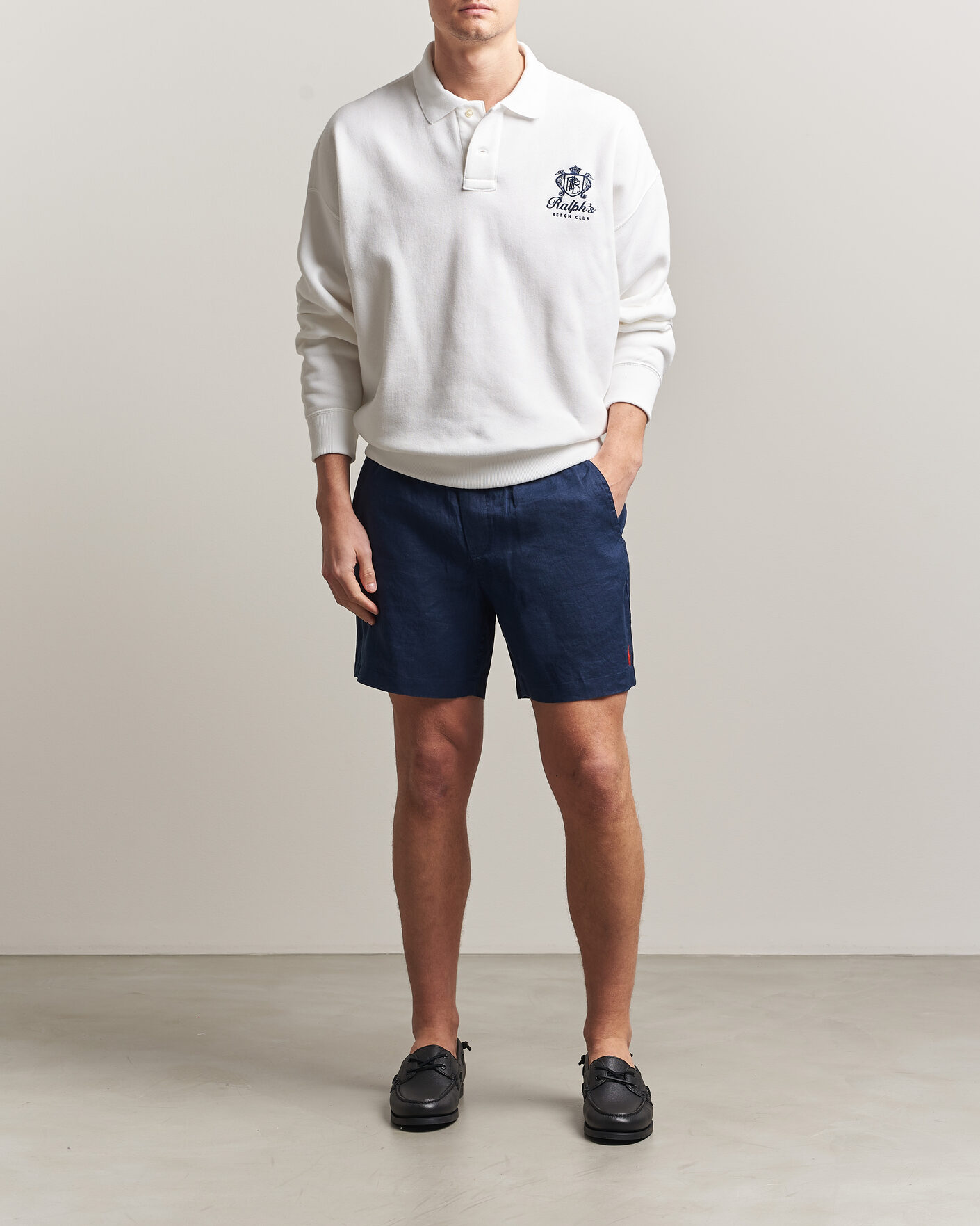 Herr | Shorts | Polo Ralph Lauren | Dyed Linen Shorts Newport Navy