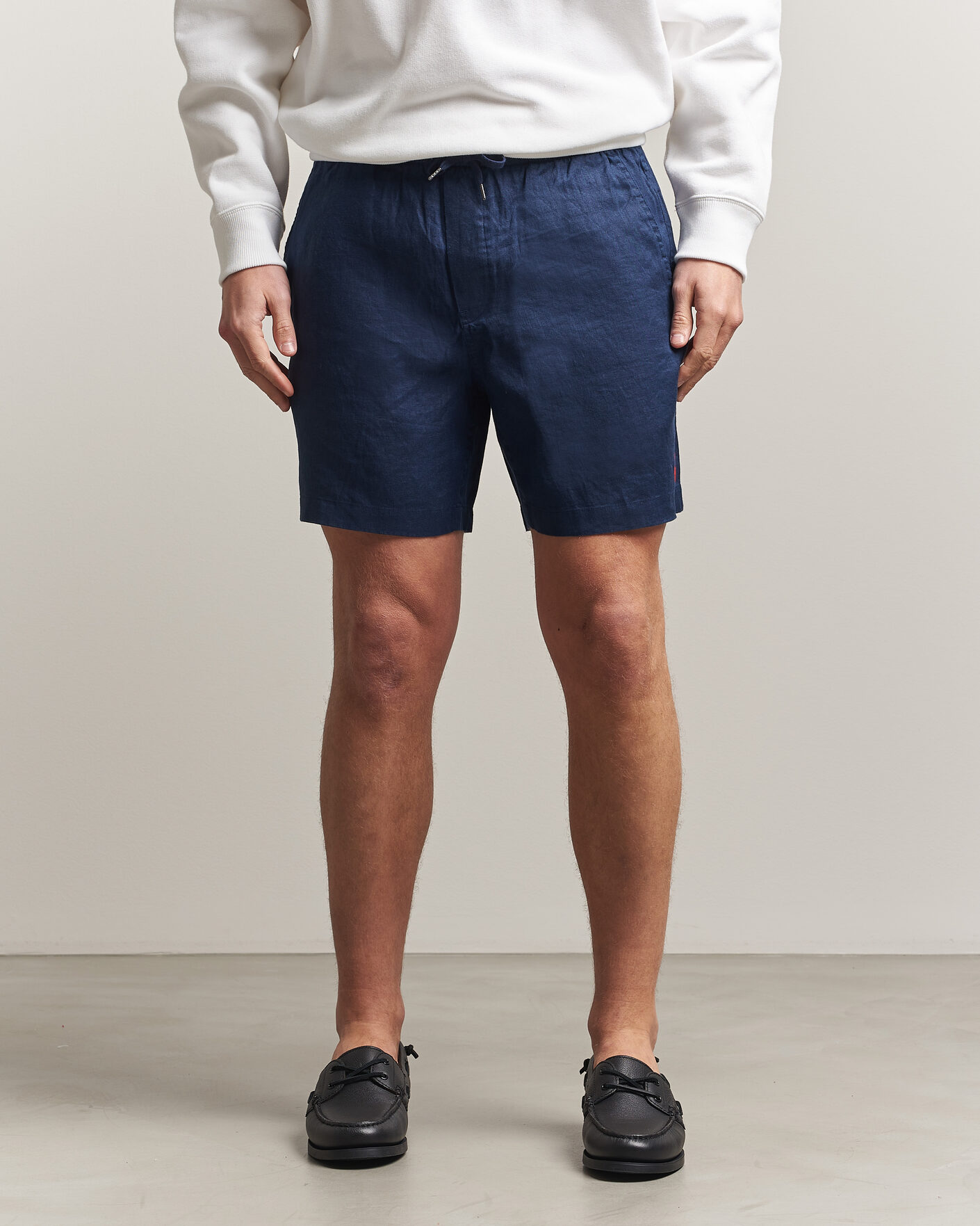 Herr | Shorts | Polo Ralph Lauren | Dyed Linen Shorts Newport Navy