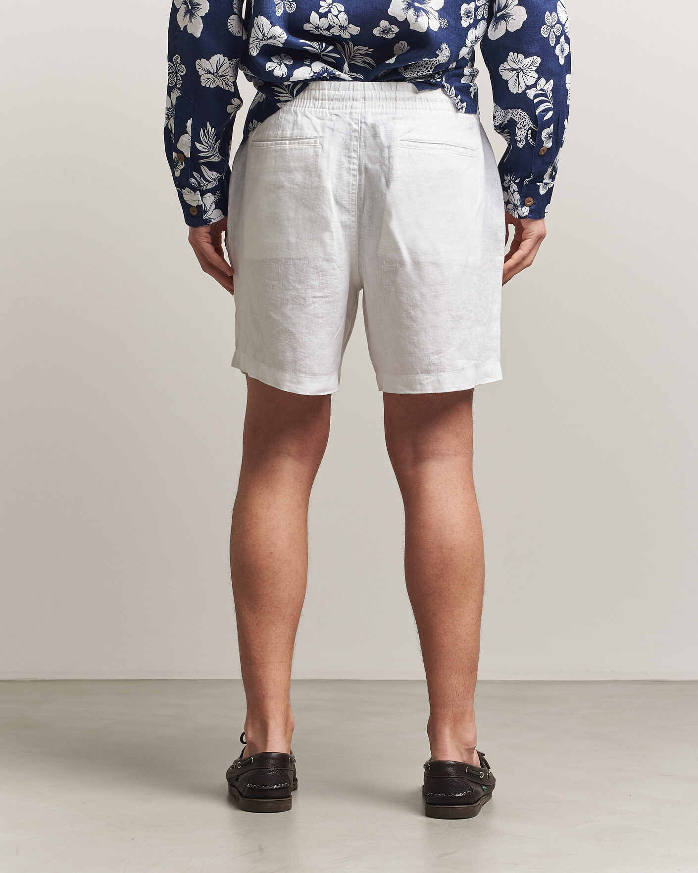 Herr | Shorts | Polo Ralph Lauren | Dyed Linen Shorts White