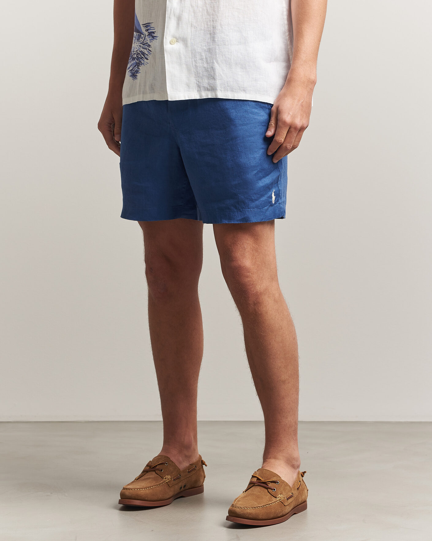 Herr | Shorts | Polo Ralph Lauren | Dyed Linen Shorts Dusty Azure