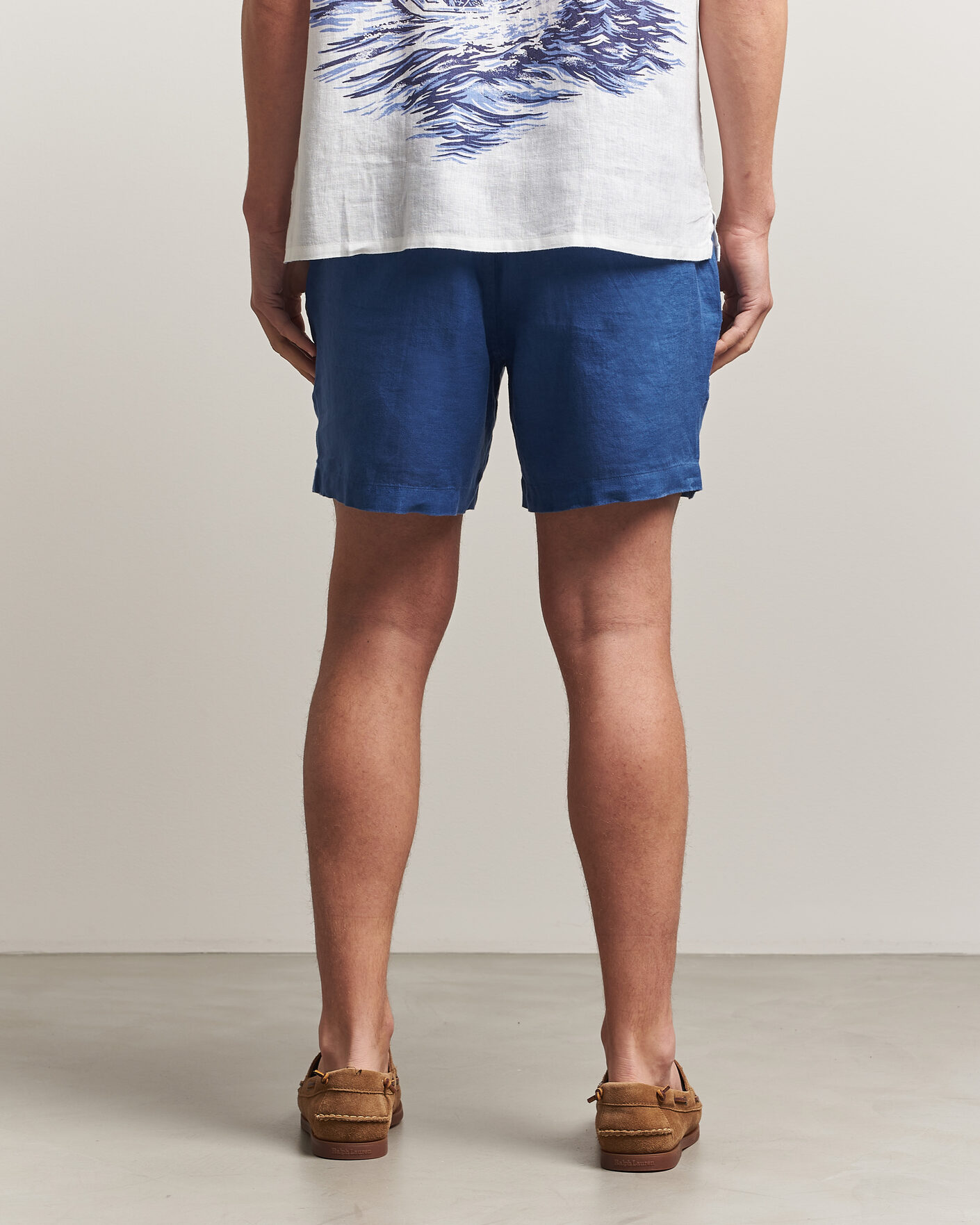 Herr | Shorts | Polo Ralph Lauren | Dyed Linen Shorts Dusty Azure