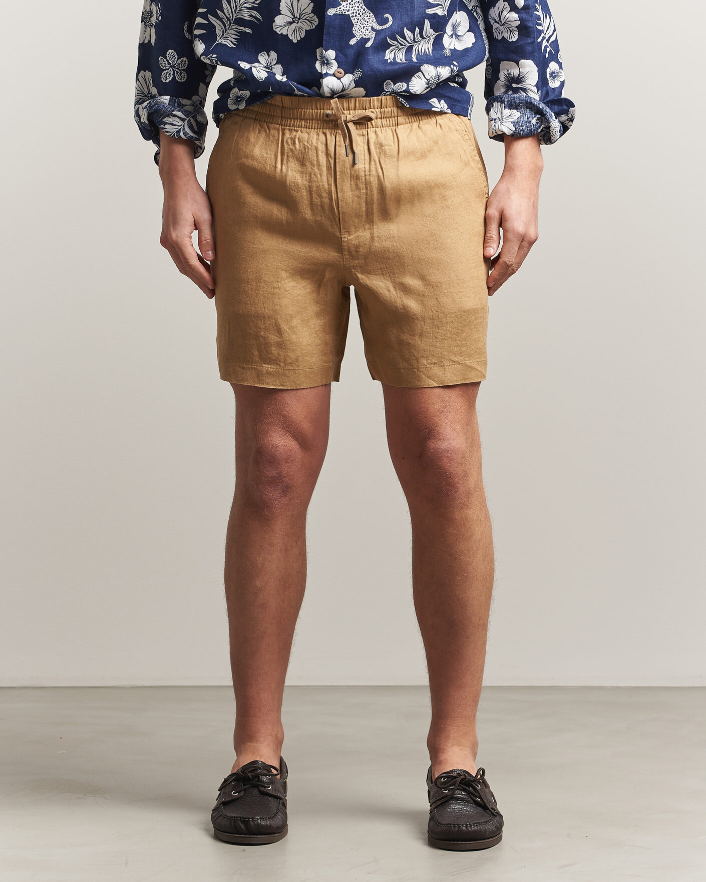 Herr | Shorts | Polo Ralph Lauren | Dyed Linen Shorts Cafe Tan
