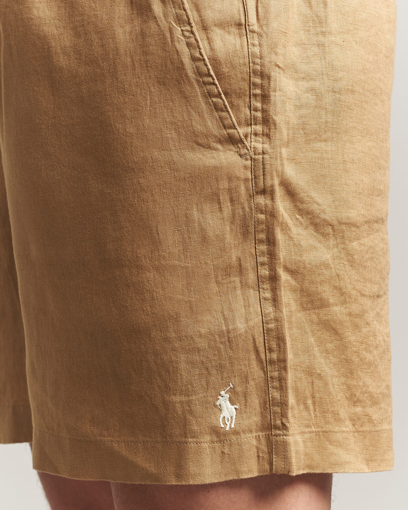 Herr | Shorts | Polo Ralph Lauren | Dyed Linen Shorts Cafe Tan