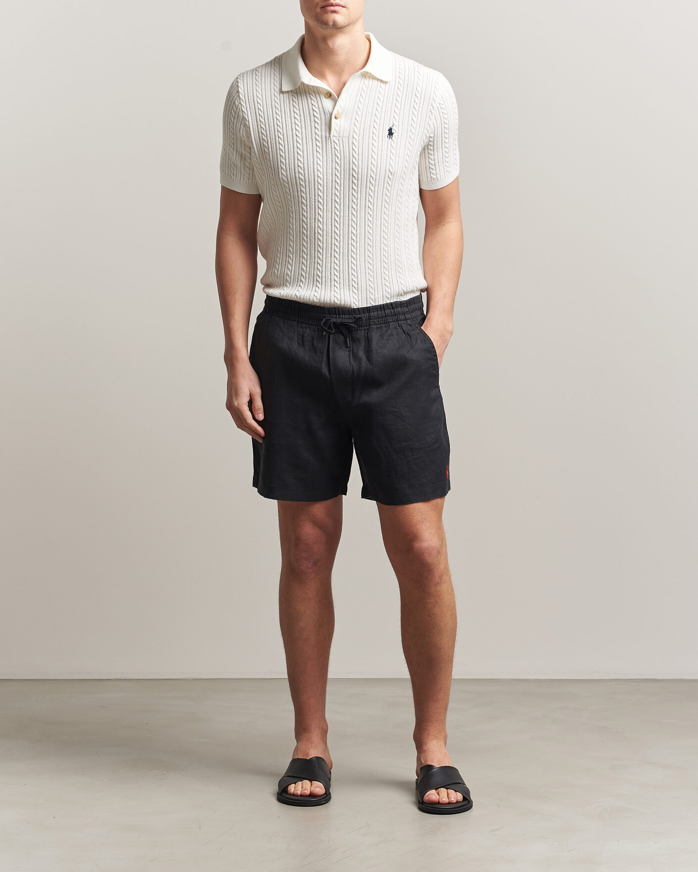 Herr | Shorts | Polo Ralph Lauren | Dyed Linen Shorts Polo Black
