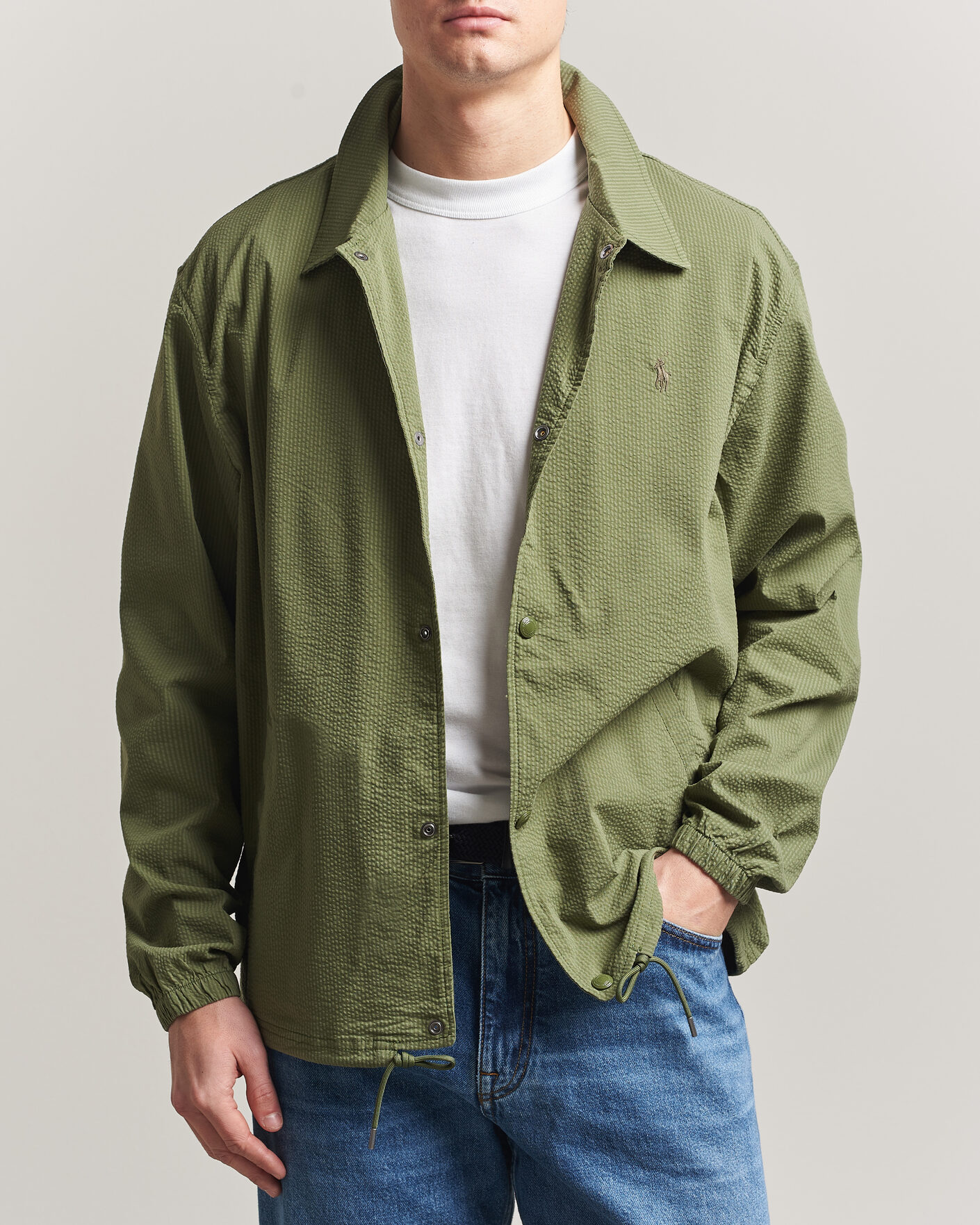 Herr | Jackor | Polo Ralph Lauren | Seersucker Windbreaker Jacket Supply Olive