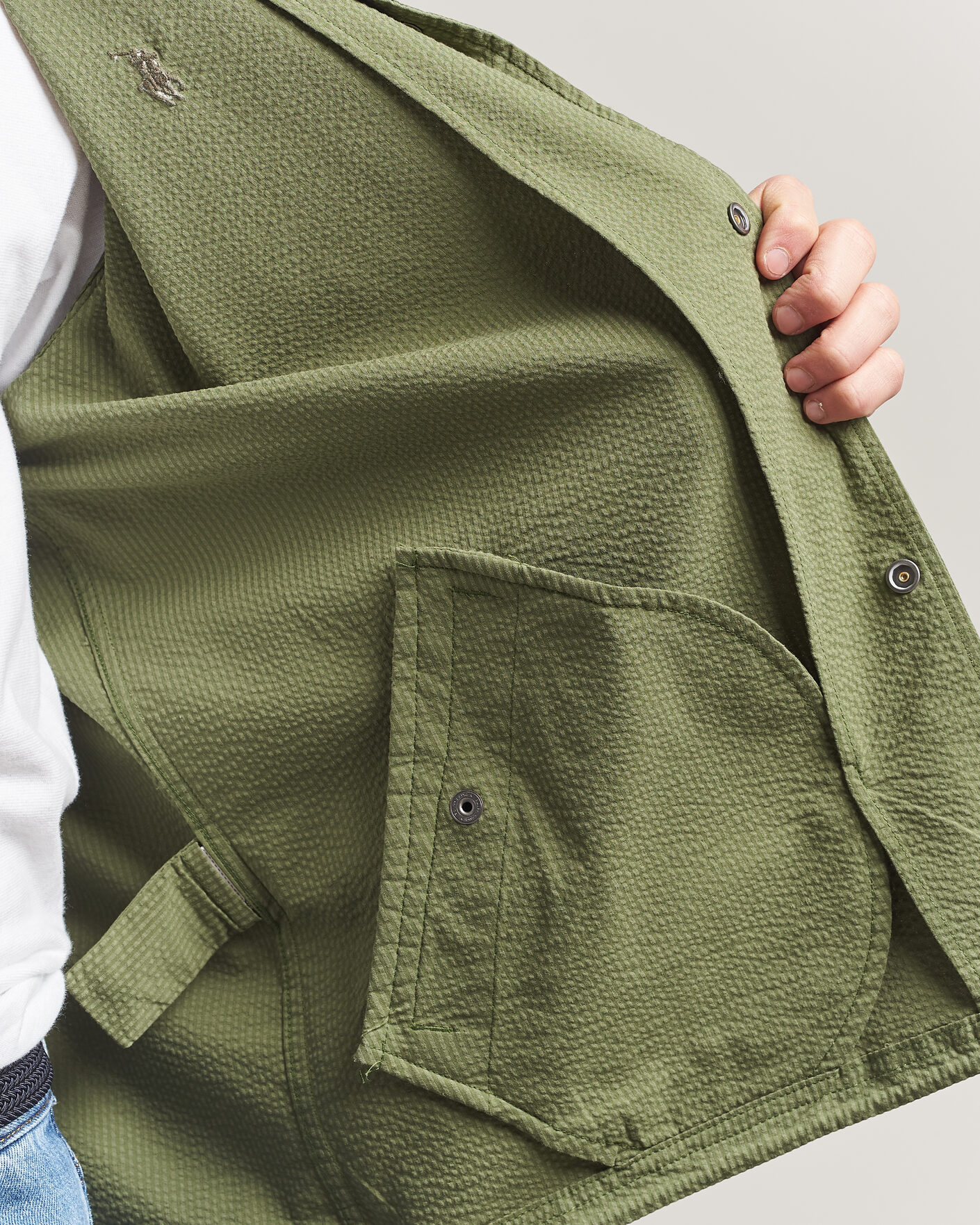 Herr | Jackor | Polo Ralph Lauren | Seersucker Windbreaker Jacket Supply Olive