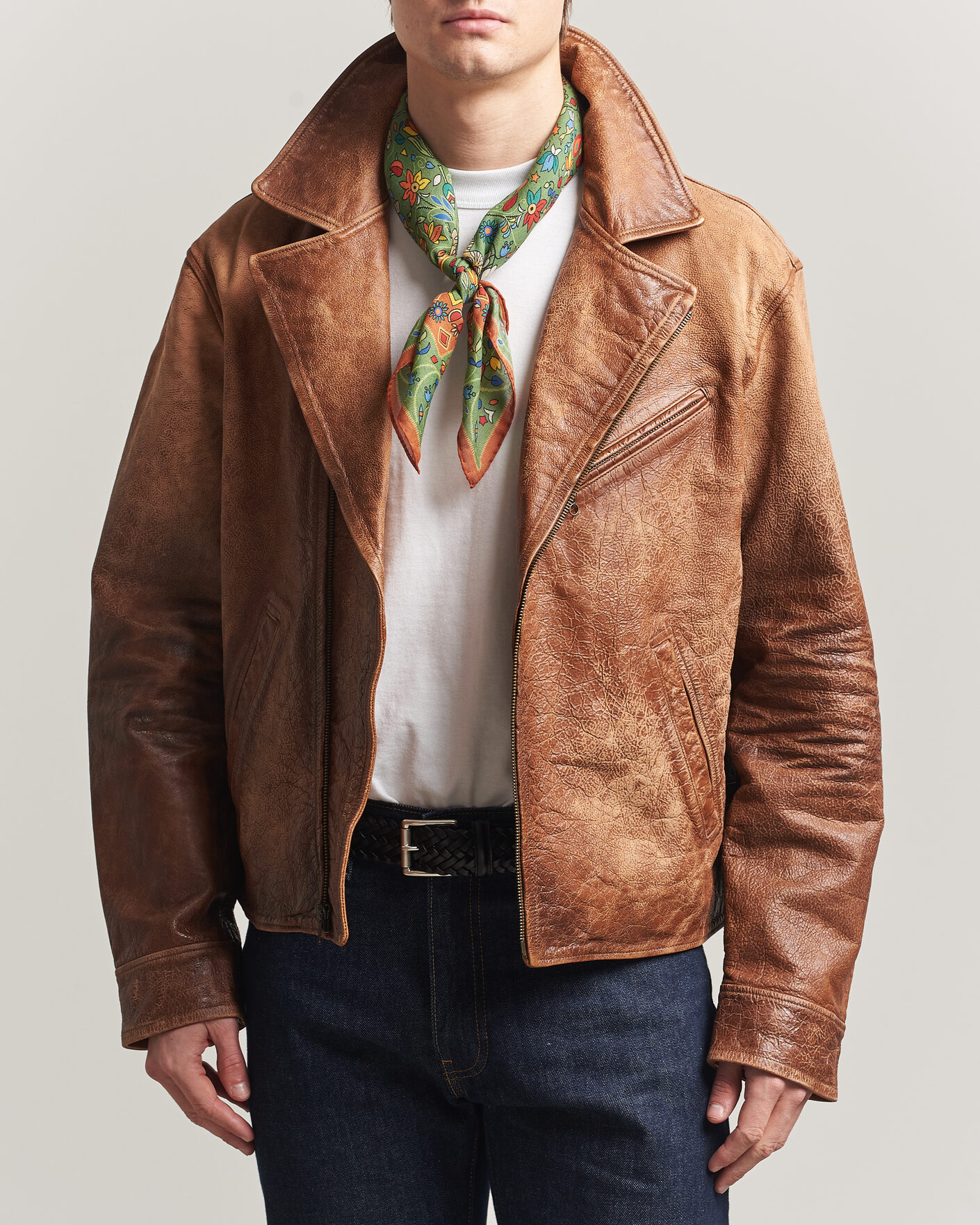 Herr | Jackor | Polo Ralph Lauren | Cow Leather Moto Jacket Brown