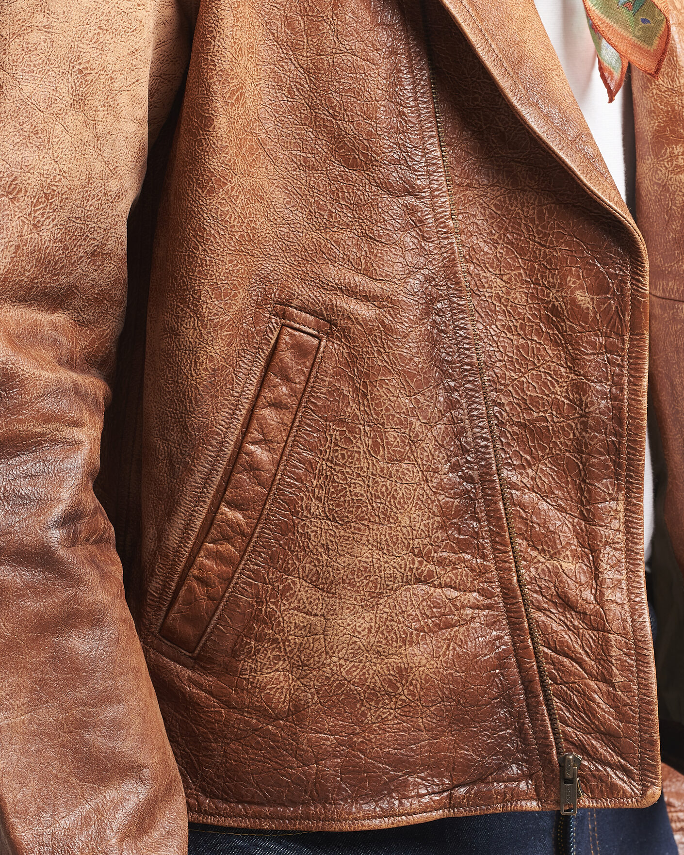 Herr | Jackor | Polo Ralph Lauren | Cow Leather Moto Jacket Brown