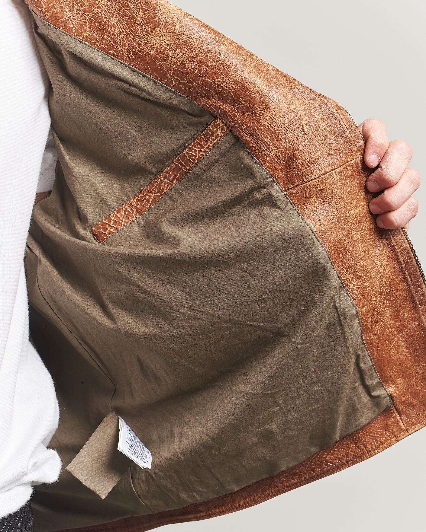 Herr | Jackor | Polo Ralph Lauren | Cow Leather Moto Jacket Brown