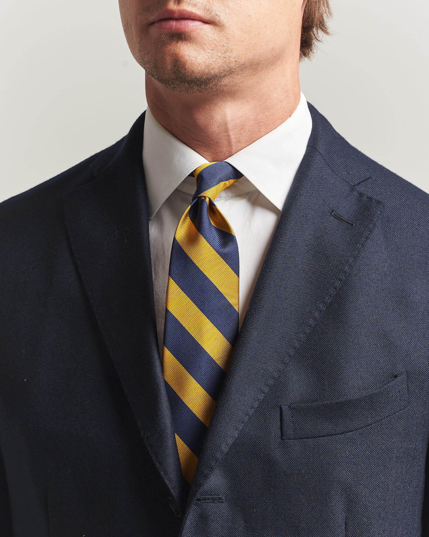 Herr | Slipsar | Polo Ralph Lauren | Striped Club Tie Navy/Gold