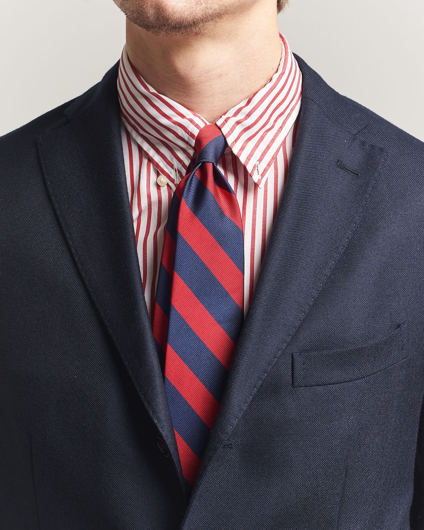 Herr | Slipsar | Polo Ralph Lauren | Striped Club Tie Navy/Red